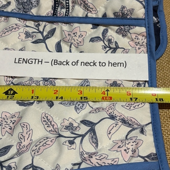 Women Quilted Cropped Reversible Open Front Jacket Sz M Cottagecore Country Boho - Picture 14 of 15